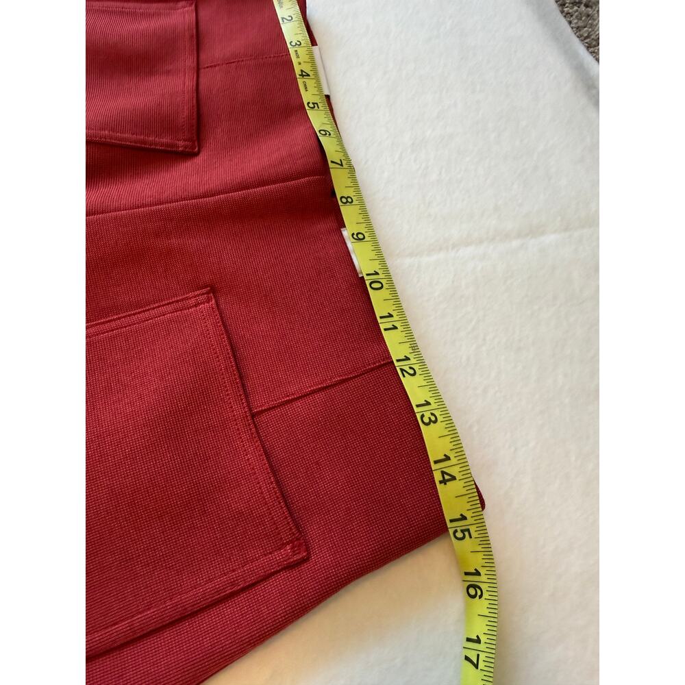 Maeve Red Wide-Leg Ruffle Hem Pants - Picture 4 of 6